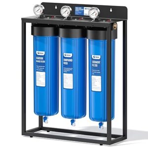 HQUA WF3-02 3-Stage Free-Standing Whole House Water Filtration System,