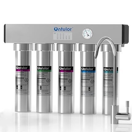 Ontulor S2OP-U1 Ultra Filtration Under Sink Water Filter System – 0.01 Micron Stainless Steel